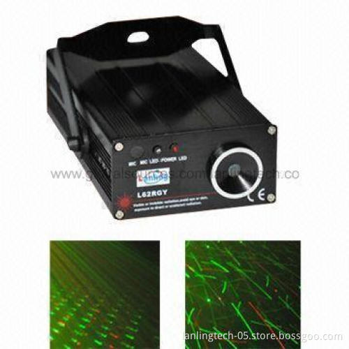 Mini DJ Laser Lighting, 100mW RGY Grating Laser, 12V DC Output